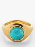 Monica Vinader Eclipse Signet Ring, Gold