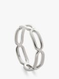 Monica Vinader Paperclip Stacking Ring, Silver