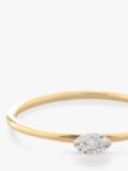 Monica Vinader 14ct Solid Gold Lab Grown Diamond Marquise Solitaire Stacking Ring, Gold