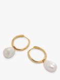 Monica Vinader Nura Reef Baroque Pearl Earrings, Gold