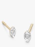 Monica Vinader 14ct Yellow Gold Marquise Lab Grown Diamond Stud Earrings