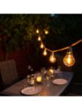 NOMA Jute Rope 20 Hanging Festoon Outdoor Bulb Lights, Warm White