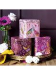 Sara Miller Haveli Garden Collection Square Tin Caddy, Set of 3, 4L, Purple/Multi