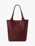 Mulberry North South Bayswater Heavy Grain Leather Tote Bag, Black Cherry