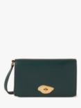 Mulberry Lana Gloss Leather Wallet on a Strap, Mulberry Green