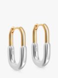 Astley Clarke Aurora U-Shape Hoop Earrings, Gold/Silver