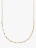 Astley Clarke Beaded and Flat Link Chain Necklace, Gold