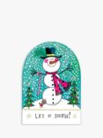 Rachel Ellen Snowman Let it Snow Christmas Card