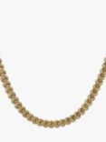 Vintage Fine Jewellery Second Hand 9ct Yellow Gold Crescent Link Collar Necklace, Dated Circa 1980s