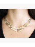 Vintage Fine Jewellery Pre-Loved 9ct Yellow Gold Graduated Fringe Collar Necklace, Dated Birmingham 1969