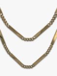 Vintage Fine Jewellery Second Hand 9ct Yellow Gold Mix Chain Necklace, Dated Circa 1980s