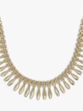 Vintage Fine Jewellery Second Hand 9ct Yellow Gold Graduated Fringe Collar Necklace, Dated 1994