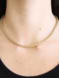 Vintage Fine Jewellery Pre-Loved 9ct Yellow Gold Chunky Spiga Link Chain Necklace