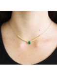 Vintage Fine Jewellery Pre-Loved 18ct Yellow Gold Diamond and Emerald Collar Necklace