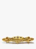Vintage Fine Jewellery Second Hand 15ct Yellow Gold Stone Diamond Bar Brooch, dated 1890