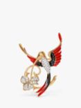 Eclectica Vintage Attwood & Sawyer Swarovski Crystal Hummingbird Brooch, Dated Circa 1980s