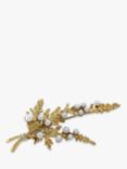 Vintage Fine Jewellery Second Hand 9ct Yellow Gold Pearl Spray Brooch, Dated London 1975