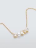 Lido Mixed Shape Cubic Zirconia and Freshwater Pearl Pendant Necklace