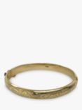 Vintage Fine Jewellery Second Hand 9ct Yellow Gold Engraved Bangle, Dated Birmingham 1965