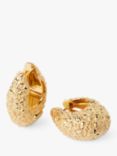 PDPAOLA Chunky Molten Textured Hoop Earrings, Yellow Gold