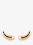 PDPAOLA Gold Plated Bean Stud Earrings, Yellow Gold