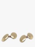 Vintage Fine Jewellery Second Hand 9ct Yellow Gold Domed Cufflinks, Dated Birmingham 1924