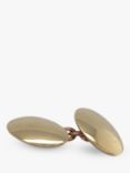 Vintage Fine Jewellery Second Hand 9ct Yellow Gold Domed Cufflinks, Dated Birmingham 1924