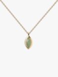 PDPAOLA Marquise Aventurine Pendant Necklace, Gold