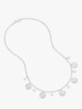 Dower & Hall Freshwater Pearl & Hammered Disc Necklace