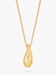 Dower & Hall Men's Lucky Teardrop Charm Necklace, Gold