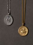 Dower & Hall Men's Snake Talisman Pendant Necklace, Gold
