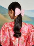 Sister Jane Reins Jacquard Hair Bow Clip, Pink