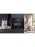 Siemens iQ700 CM776G1B1B Built-In Compact Oven with Microwave, Black