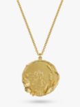 Alex Monroe Wild Swimming Medallion Pendant Necklace, Gold