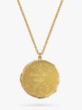 Alex Monroe Wild Swimming Medallion Pendant Necklace, Gold