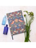 William Morris At Home A4 Strawberry Thief Vegan Journal, Blue