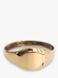 L & T Heirlooms Second Hand 9ct Yellow Gold Polished Signet Ring, Dated Circa 1954