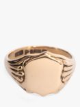 L & T Heirlooms Second Hand Men's 9ct Rose Gold Shield Signet Ring, Dated Circa 1922