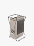 simplehuman Chrome Steel X-Frame Single Laundry Hamper, Grey