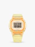 Casio Women's Baby-G Digital Resin Strap Watch, Yellow