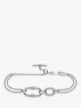 Kit Heath Marina Rope Link Duo Grande Twin Chain Bracelet, Silver