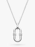 Kit Heath Marina Rope Bar Link Necklace, Silver