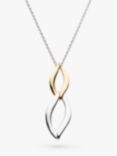 Kit Heath Twine Link Pendant Necklace, Silver/Gold