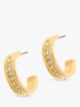 Melissa Odabash Crystal Row Hoop Earrings, Gold