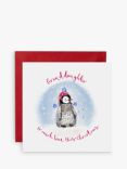 Louise Mulgrew Designs Xmas Penguin Granddaughter Christmas Card