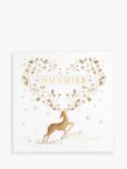 The Proper Mail Company Daughter Deer Heart Christmas Card