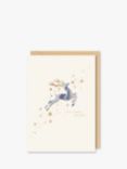 Paperlink Jumping Deer and Stars Christmas Card