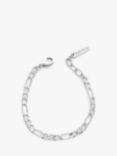 Tutti & Co Plateau Figaro Link Chain Bracelet, Silver