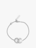 Tutti & Co Unity Double Loop Chain Bracelet, Silver