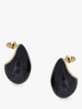 Tutti & Co Hush Shimmer Enamel Dome Earrings, Grey